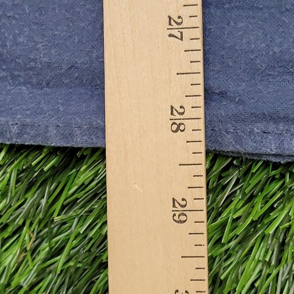 Vintage 80s Woolrich Flannel Button Shirt Womens Large 23x28 Blue Boyfriend - Picture 13 of 13